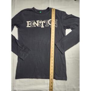 Beneton Big Kids T Shirts Long Sleeve Sz 2xl black